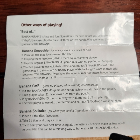 Bananagrams Crossword Word Game Family Fun Bananagram Award Winning Game Night - Picture 9 of 12